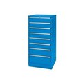 Lista International ListaÂ 8 Drawer Standard Width Cabinet - Bright Blue, No Lock XSSC1350-0803BBNL